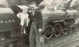 Romney Hythe and Dymchurch Railway - me with my father