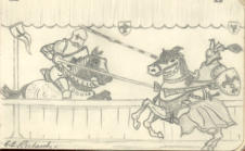 Jousting knights by my father